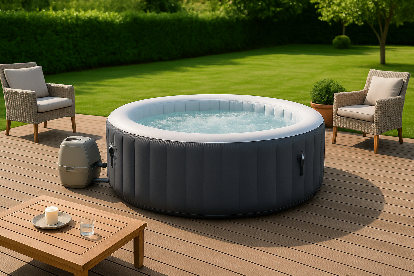 Spa gonflable rond Jacuzzi AquaLounge – 2 à 4 personnes